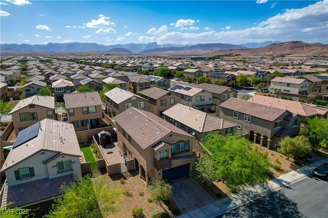 9327 S Chieftain St, Las Vegas, NV 89178 - aerial view of residential area featuring a mountain backdrop