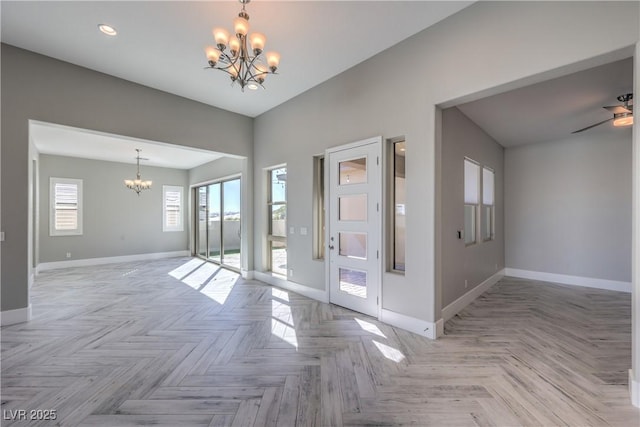10048 Copper Edge Rd, Las Vegas, NV 89148 - spare room with a chandelier and recessed lighting