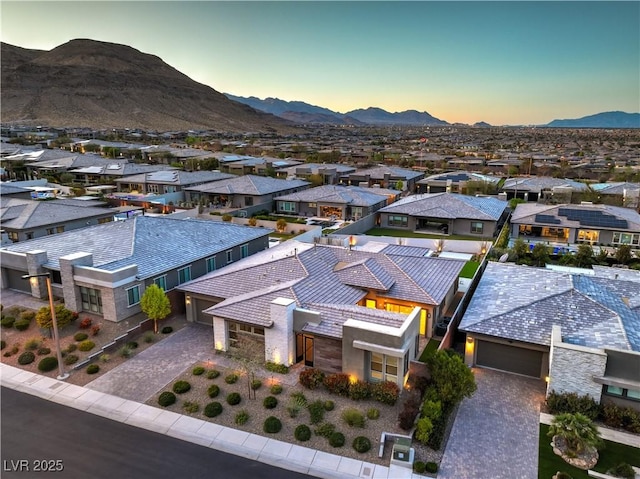 10048 Copper Edge Rd, Las Vegas, NV 89148 - aerial view of residential area featuring a mountainous background
