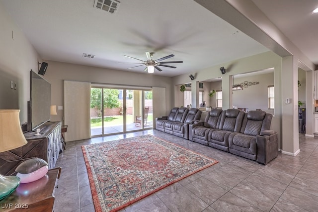 10623 Auburn Springs Ave, Las Vegas, NV 89166 - living room featuring a ceiling fan
