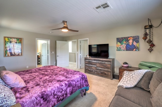 10623 Auburn Springs Ave, Las Vegas, NV 89166 - bedroom featuring light carpet and a ceiling fan