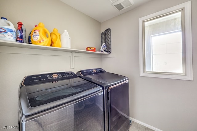 10623 Auburn Springs Ave, Las Vegas, NV 89166 - laundry room with independent washer and dryer and baseboards