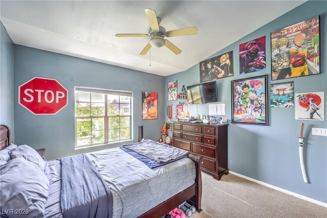 5862 Bluthe Bridge Ave, Las Vegas, NV 89141 - bedroom featuring carpet, ceiling fan, and baseboards