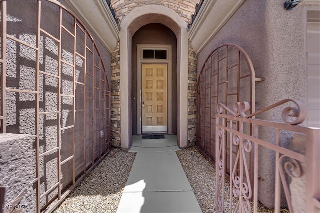 11244 Gammila Dr, Las Vegas, NV 89141 - view of exterior entry featuring stone siding