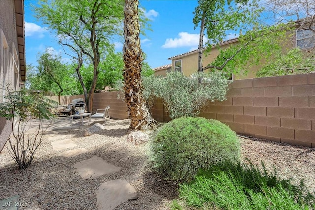 11244 Gammila Dr, Las Vegas, NV 89141 - view of yard featuring fence and a patio
