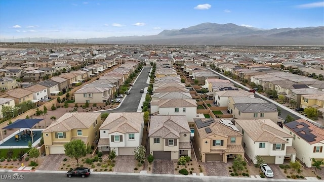 10324 Stroma Ave, Las Vegas, NV 89166 - aerial perspective of suburban area featuring a mountainous background