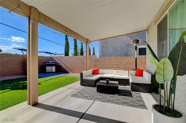 1637 Harvest Pecan Ct, Las Vegas, NV 89108 - view of patio / terrace with fence and an outdoor living space