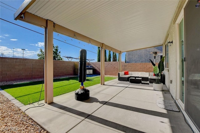 1637 Harvest Pecan Ct, Las Vegas, NV 89108 - view of patio / terrace featuring an outdoor living space