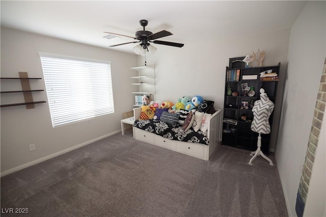 5941 Galway Bay St, North Las Vegas, NV 89081 - carpeted bedroom featuring baseboards and ceiling fan