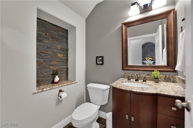 10902 Fintry Hills St, Las Vegas, NV 89141 - bathroom with toilet, vanity, and baseboards