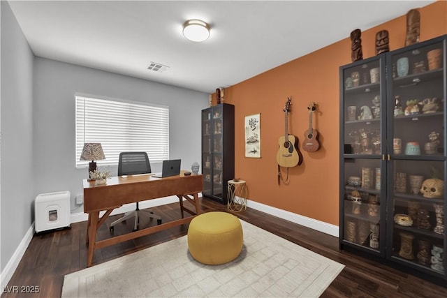 10902 Fintry Hills St, Las Vegas, NV 89141 - home office featuring baseboards and wood finished floors