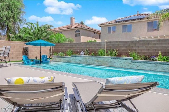 10902 Fintry Hills St, Las Vegas, NV 89141 - view of swimming pool with a fenced backyard and a patio