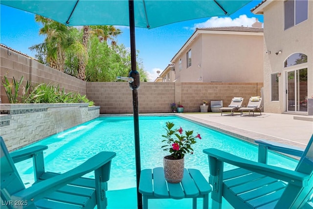 10902 Fintry Hills St, Las Vegas, NV 89141 - view of pool with a fenced backyard and a patio