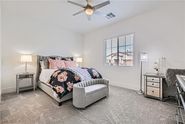 5321 Brayden Ct, Las Vegas, NV 89131 - carpeted bedroom with baseboards and ceiling fan