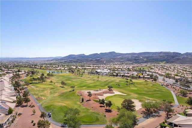 2185 High Mesa Dr, Henderson, NV 89012 - aerial view of residential area with a golf course and a water and mountain view