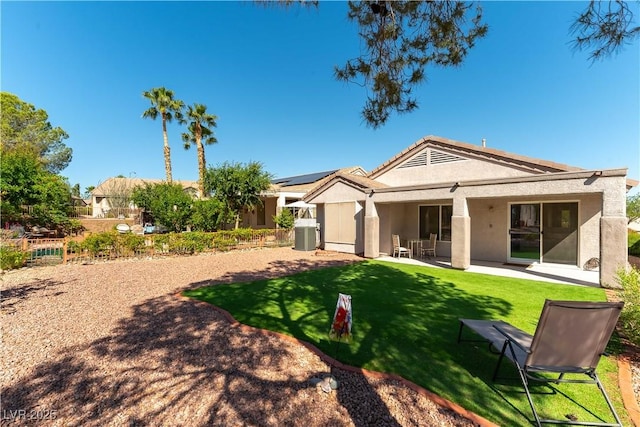 2185 High Mesa Dr, Henderson, NV 89012 - back of house with stucco siding, a patio area, and central AC unit