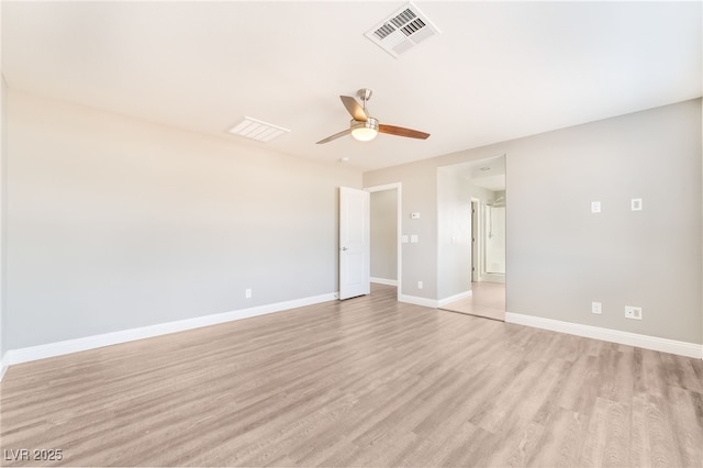 5981 Smith Valley Rd, Las Vegas, NV 89148 - spare room featuring ceiling fan, light wood-style floors, and baseboards