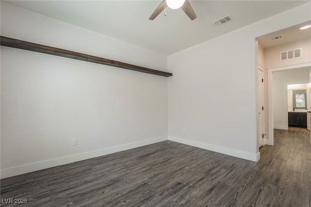 133 Clouded Ave, Henderson, NV 89002 - unfurnished room featuring ceiling fan, dark wood-style flooring, and baseboards