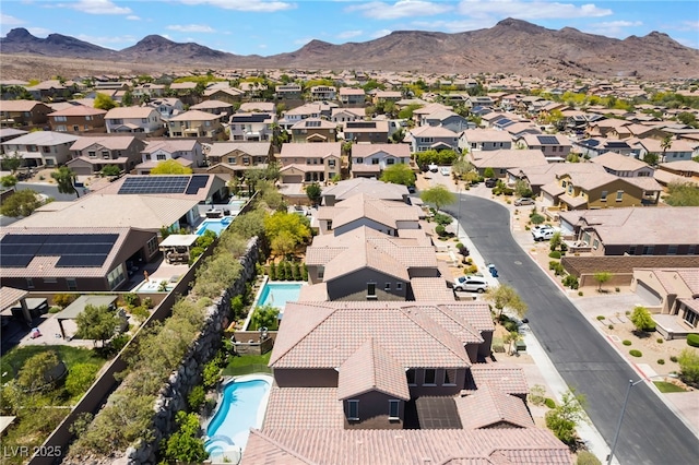 133 Clouded Ave, Henderson, NV 89002 - aerial view of residential area with a pool and mountains