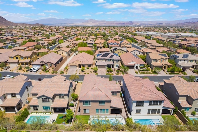133 Clouded Ave, Henderson, NV 89002 - aerial view of residential area featuring a mountainous background and a pool