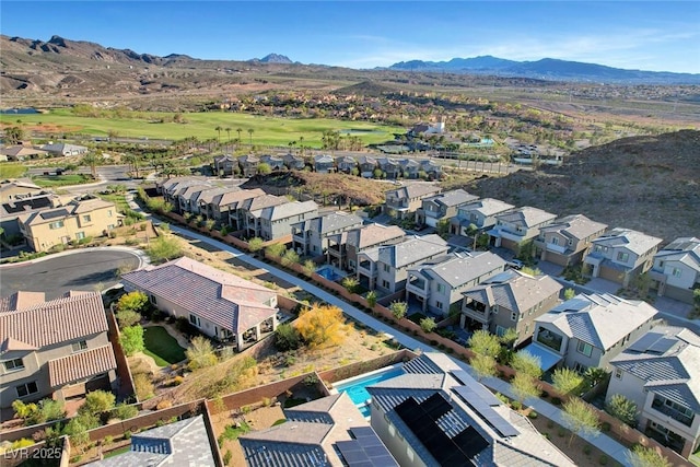 40 Strada Moscato, Henderson, NV 89011 - aerial view of residential area featuring a mountainous background and a local golf course