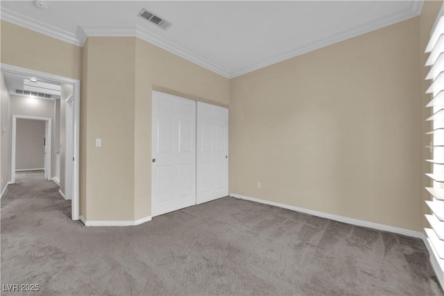 2257 Norway Pine Ct, Las Vegas, NV 89134 - unfurnished bedroom with carpet floors, ornamental molding, baseboards, and a closet