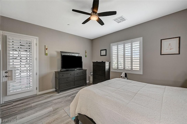 468 Harvest Rain, Las Vegas, NV 89011 - bedroom featuring wood finished floors, ceiling fan, and baseboards
