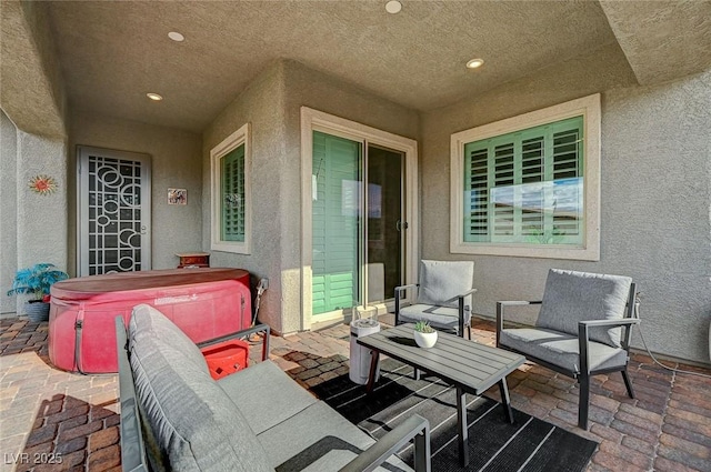 468 Harvest Rain, Las Vegas, NV 89011 - view of patio / terrace featuring a hot tub