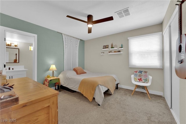 1320 Wengert Ave, Las Vegas, NV 89104 - carpeted bedroom with a ceiling fan and baseboards