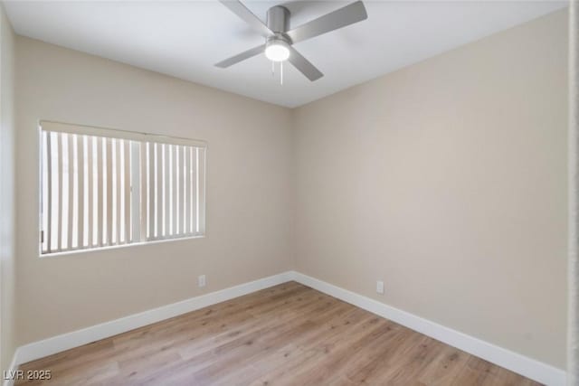 8847 W Katie Ave, Las Vegas, NV 89147 - empty room featuring light wood-style flooring, baseboards, and ceiling fan
