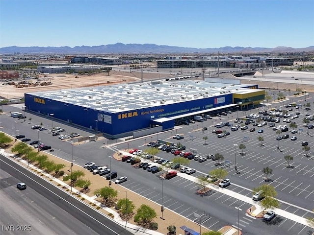 9198 Harbin Ave, Las Vegas, NV 89148 - aerial view of a commercial area and mountains
