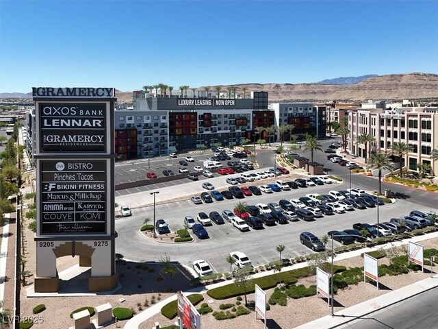 9198 Harbin Ave, Las Vegas, NV 89148 - bird's eye view of a commercial area and a mountainous background