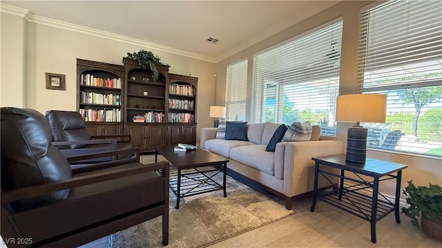 4299 Fiore Bella Blvd, Las Vegas, NV 89135 - living area featuring ornamental molding and wood finished floors