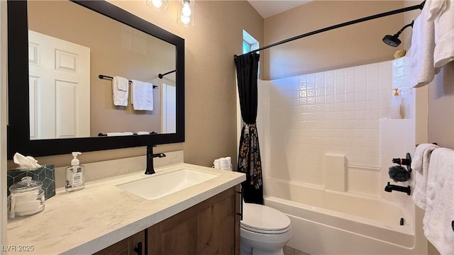 4299 Fiore Bella Blvd, Las Vegas, NV 89135 - bathroom featuring shower / tub combo, toilet, and vanity