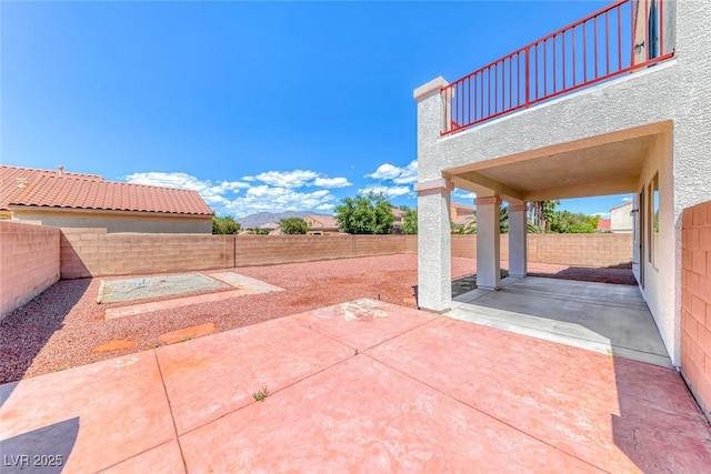 view of patio / terrace with a fenced backyard