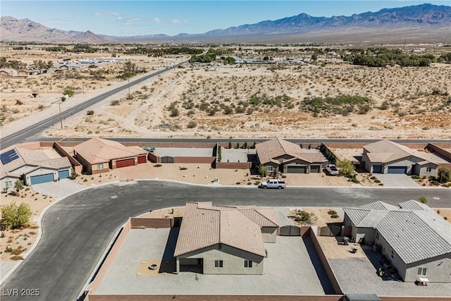37 Late Harvest Ave, Pahrump, NV 89060 - aerial perspective of suburban area with a mountainous background and a desert landscape