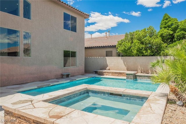 8244 Cupertino Heights Way, Las Vegas, NV 89178 - view of pool with an in-ground hot tub