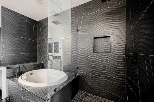 8244 Cupertino Heights Way, Las Vegas, NV 89178 - full bath with a bath and walk in shower