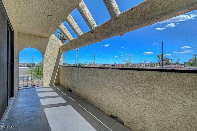 view of patio / terrace featuring a balcony