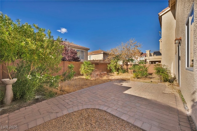 view of patio featuring a fenced backyard