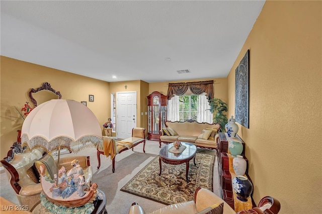 view of carpeted living room