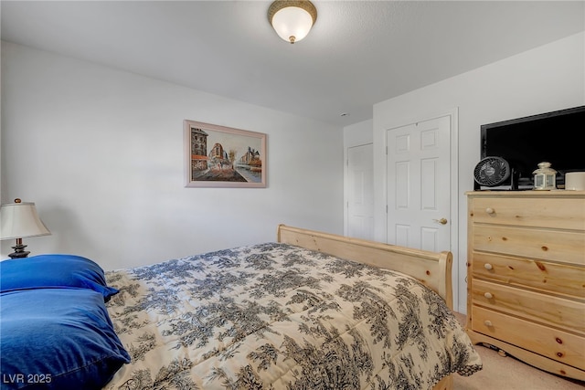 bedroom featuring carpet
