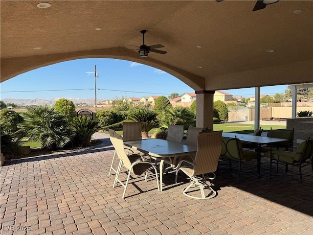 4455 W Ford Ave, Las Vegas, NV 89139 - view of patio / terrace with outdoor dining area and ceiling fan