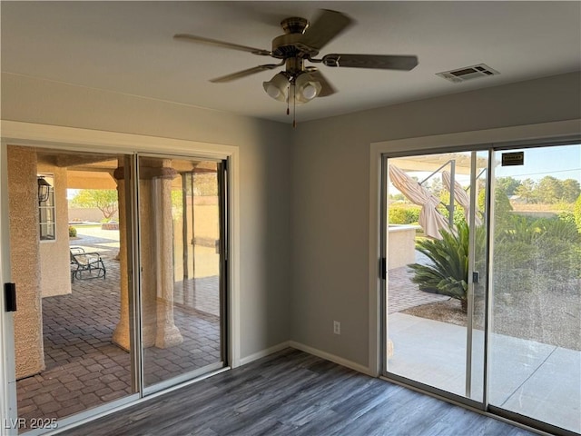 4455 W Ford Ave, Las Vegas, NV 89139 - entryway with dark wood-style flooring and ceiling fan