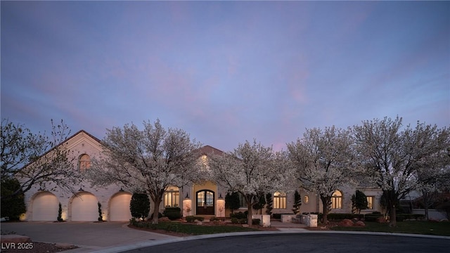 1610 Brock Ct, Las Vegas, NV 89117 - view of front of home featuring driveway, french doors, and a garage