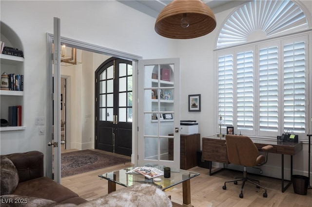 1610 Brock Ct, Las Vegas, NV 89117 - home office featuring french doors and wood finished floors
