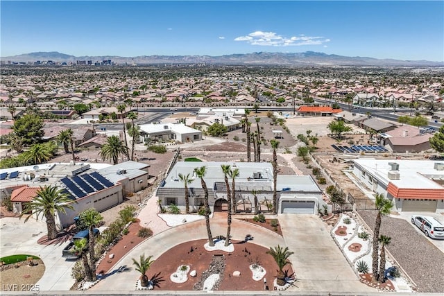 1157 Morning Sun Way, Las Vegas, NV 89110 - aerial view of residential area featuring a mountainous background