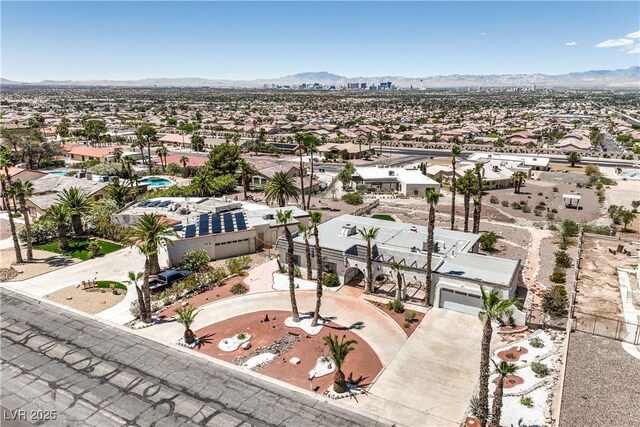 1157 Morning Sun Way, Las Vegas, NV 89110 - aerial view of residential area with mountains