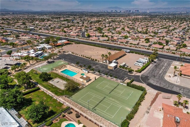 1157 Morning Sun Way, Las Vegas, NV 89110 - drone / aerial view of a pool area