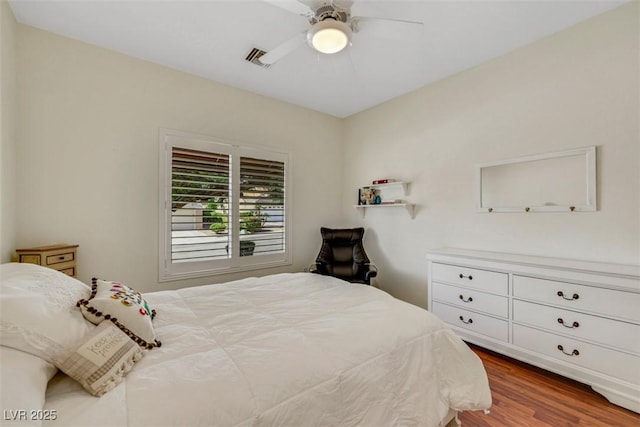 10532 Sea Palms Ave, Las Vegas, NV 89134 - bedroom with wood finished floors and a ceiling fan